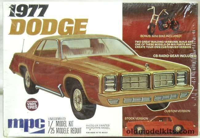 MPC 1/25 1977 Dodge With Minibike - Stock or Custom, 1-7726 plastic model kit